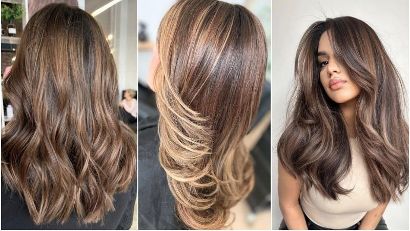 brown hair color with highlights