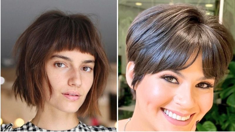 short hair with bangs